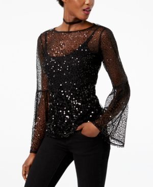 I.n.c. Sequinned Illusion Top, Created for Macy's | Macys (US)