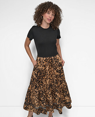 Women's Mixed Media Dress | Macy's