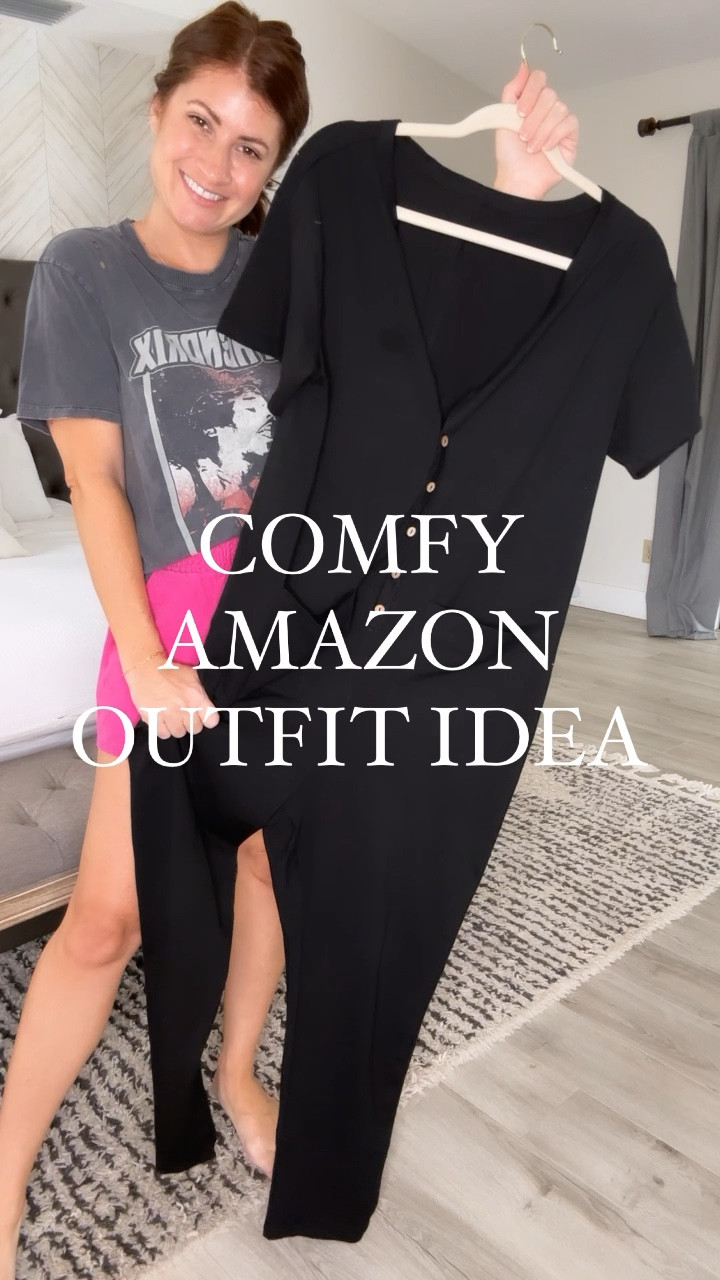 ✨Comfy Amazon Outfit Idea✨ Styling this super cozy button front jumpsuit! Perfect for a causal day, running errands or lounging around the house! Wearing a size small! 

✨Follow me if you want to see more casual and comfy amazon outfits and try ons! ✨

#LTKunder50 #LTKstyletip #LTKFind