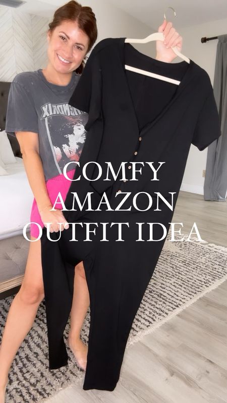 ✨Comfy Amazon Outfit Idea✨ Styling this super cozy button front jumpsuit! Perfect for a causal day, running errands or lounging around the house! Wearing a size small! 

✨Follow me if you want to see more casual and comfy amazon outfits and try ons! ✨

#LTKunder50 #LTKstyletip #LTKFind