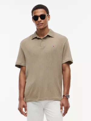 Relaxed Fit Poloshirt aus Lochstrick | Tommy Hilfiger (DE)