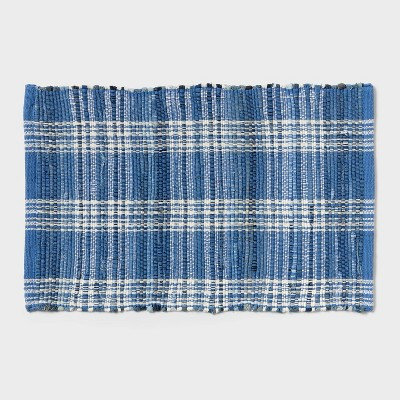 20"x30" Americana Denim Bath Rug Blue - Threshold™ | Target