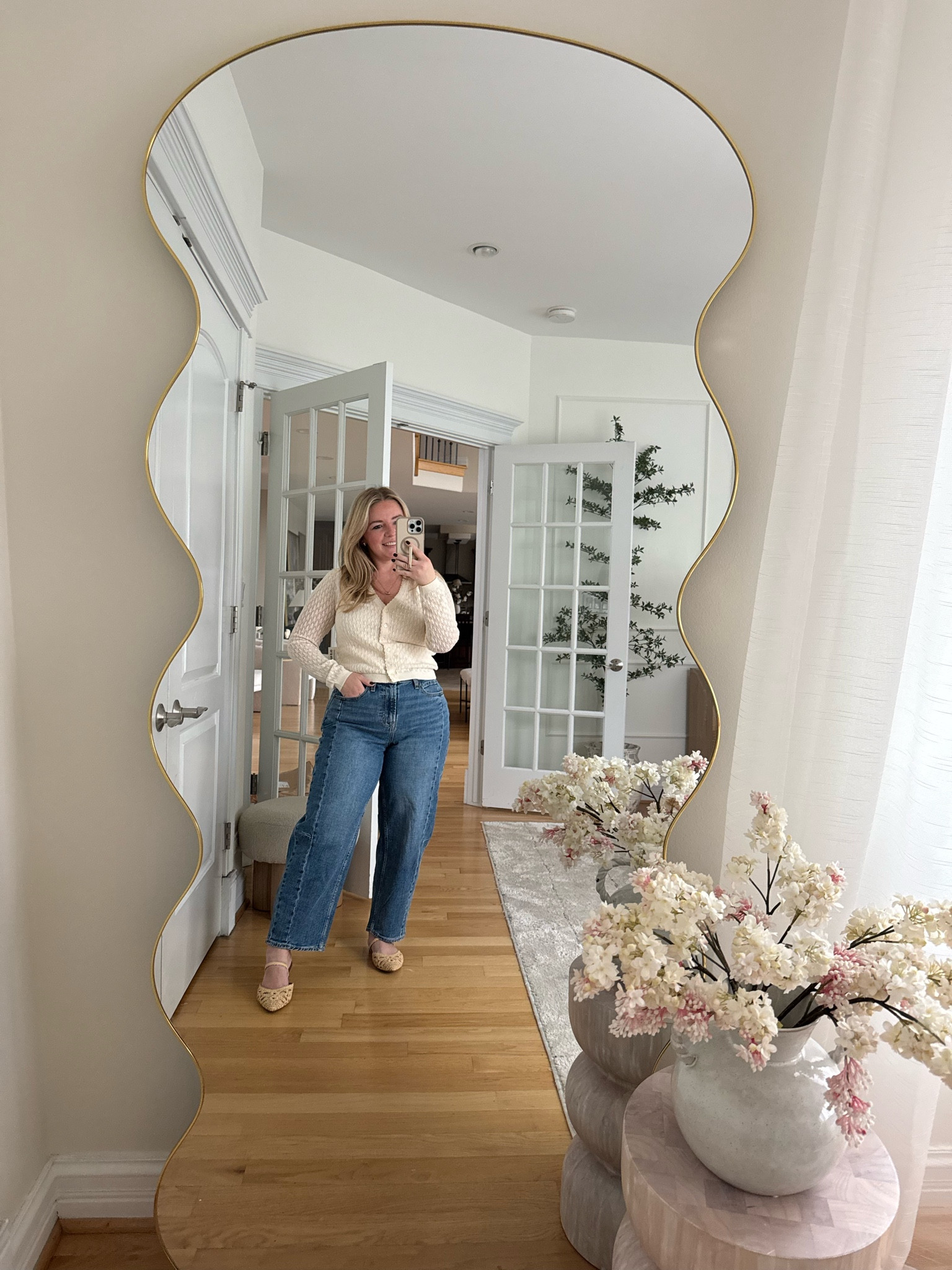 New outfit! Trying out the new barrel jeans! Not a huge fan of this trend but these are super cute! I love these spring shoes from Target and this cardigan! #springoutfit #outfit #casualoutfit #jeans #oldnavy #springshoes #targetstyle #springstyle  

#LTKStyleTip #LTKMostLoved #LTKMidsize