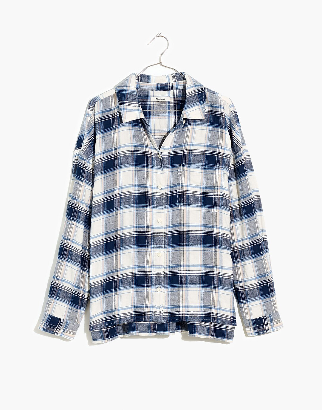 Flannel Long-Sleeve  Boxy Shirt in Herringbone | Madewell
