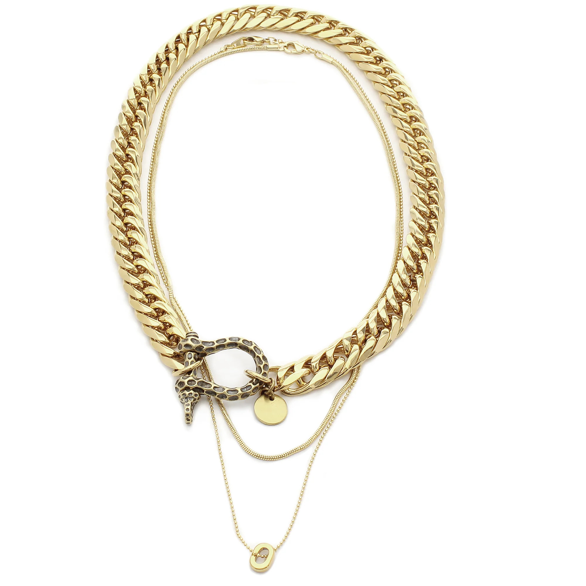 LE GIRAFFE HERRADURA LAYERED NECKLACE | Artizan Joyeria
