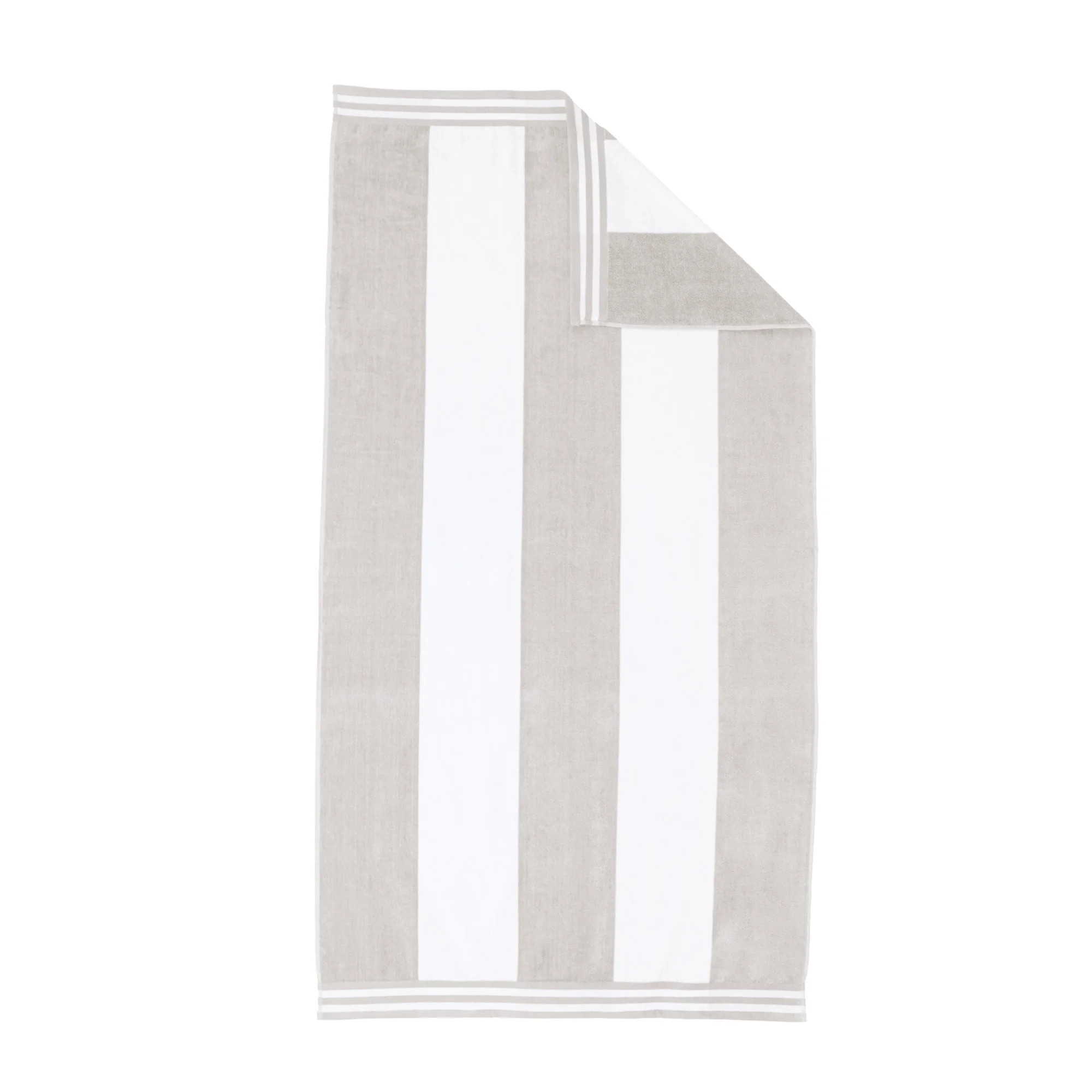 Superior Oversized Cabana Stripe Niantic Beach Towel, Grey | Walmart (US)