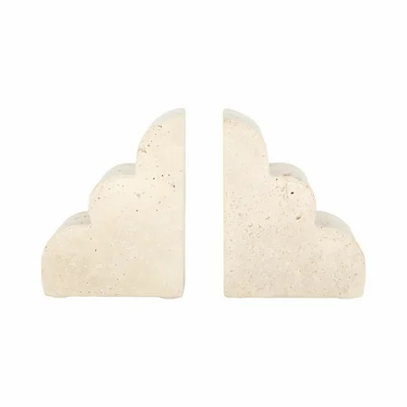 Sagebrook Home 5" Tan Travertine Cloud Bookends (Set of 2) | Walmart (US)