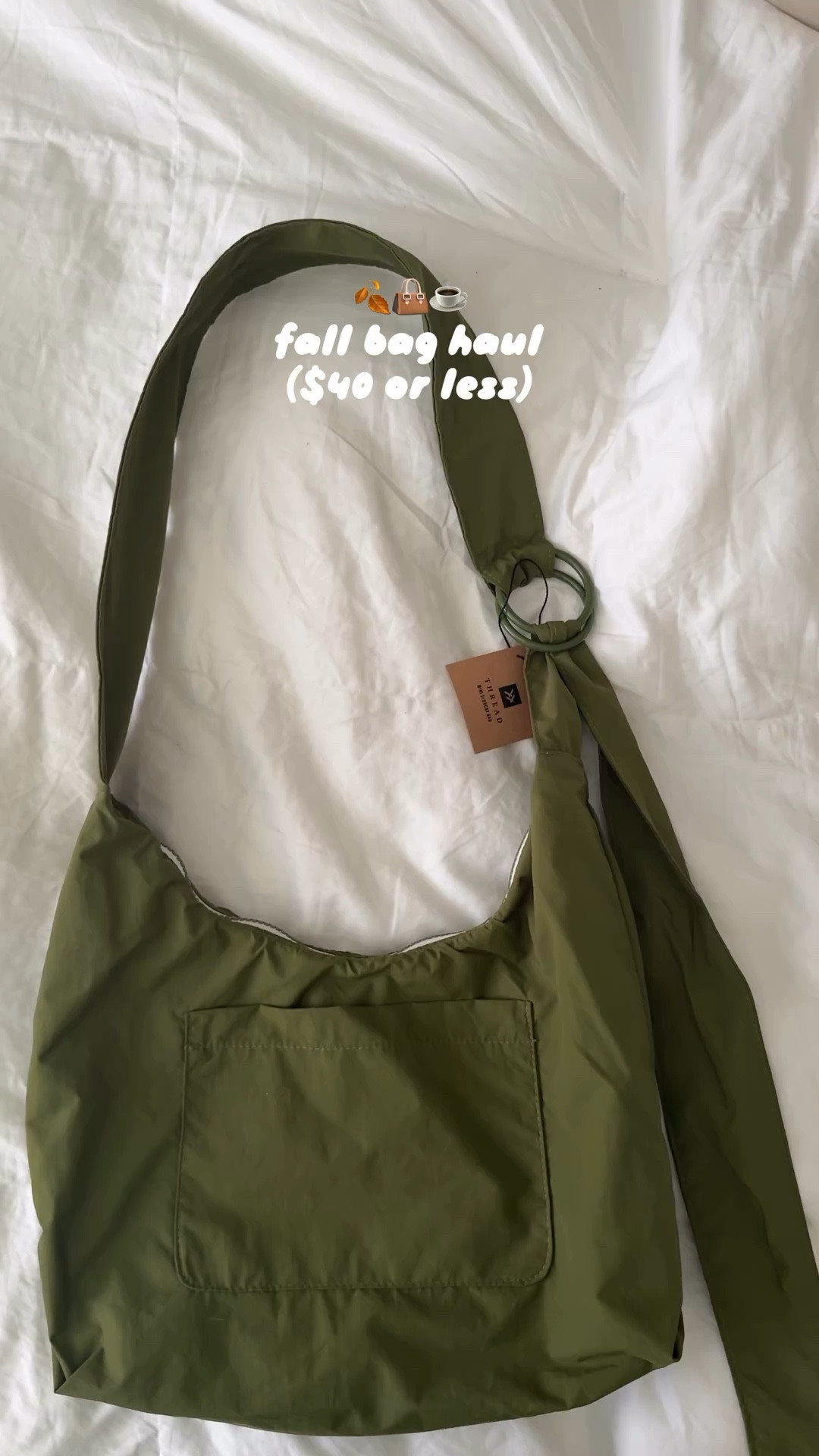 fall bag haul 🍂👜☕️ the self-packing market tote is going to be a staple for farmers market trips this fall 🤩 which is your fav? use my code OXMXL to save on @thread_wallets (link in bio).

#falloutfitinspo #fallaesthetic #whatsinmybag #baghaul #threadwallets #fallstyle #cozyaesthetic #minimalstyle #everydaycarry #neutralstyle #aestheticfinds

#LTKItBag #LTKFindsUnder50 #LTKSeasonal