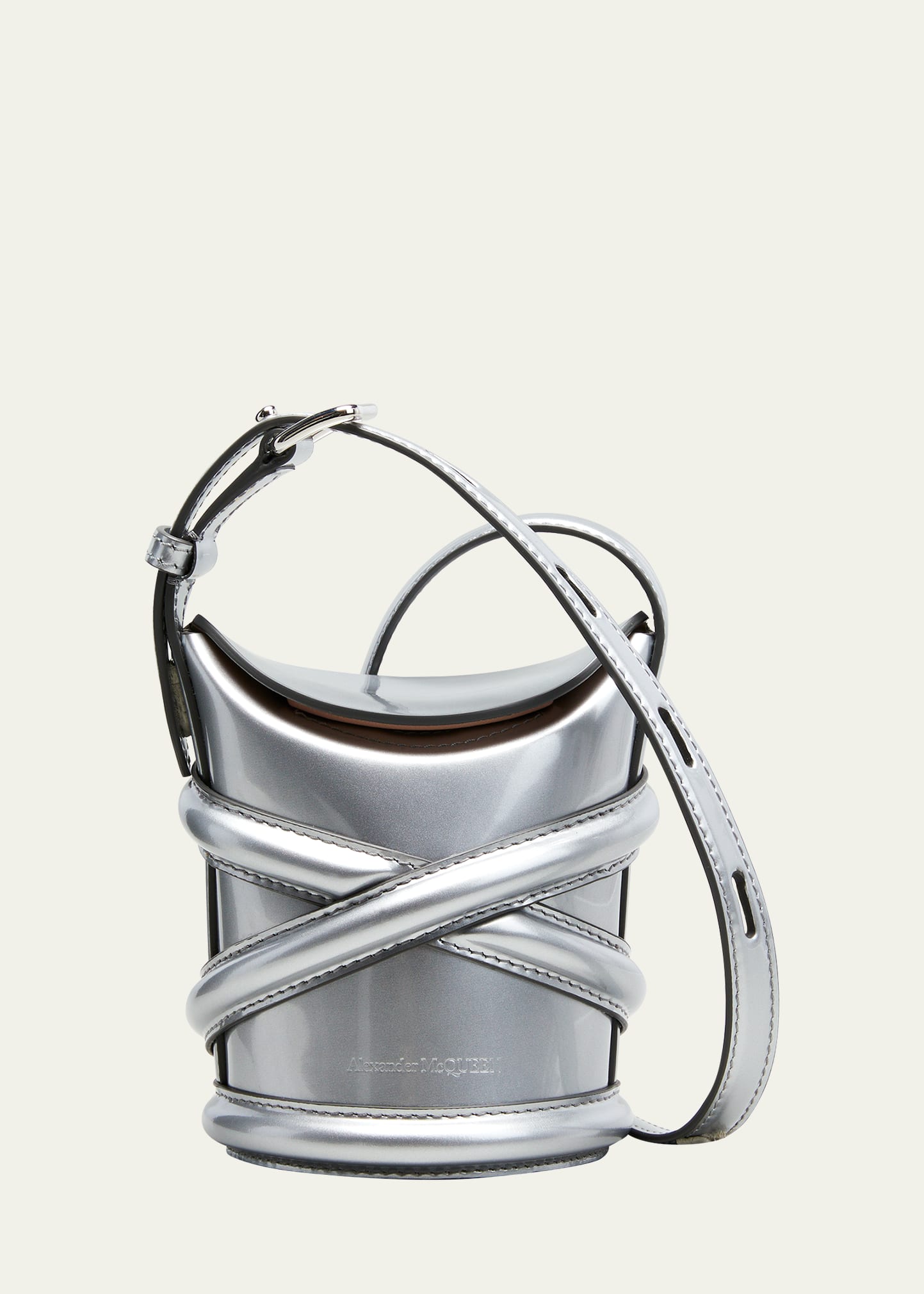 Curve Micro Metallic Crossbody Bucket Bag | Bergdorf Goodman