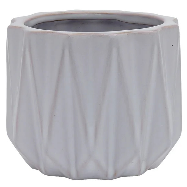 Better Homes & Gardens 4 Pcs 5" Devi Round Ceramic Planter, White - Walmart.com | Walmart (US)