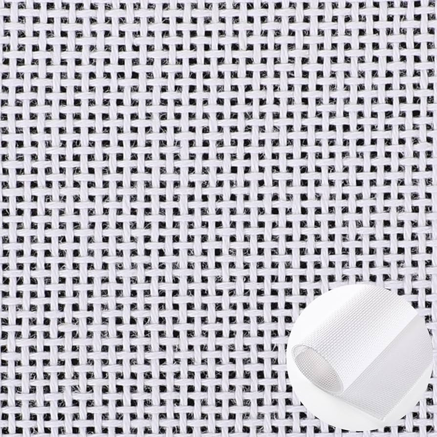 2 Pack Needlepoint Canvas 13 Mesh Blank White Canvas Pure Cotton Needlepoint Mesh Twist Interlock... | Amazon (US)