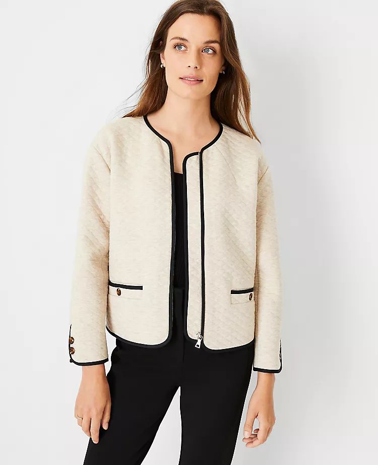 Quilted Zip Jacket | Ann Taylor (US)