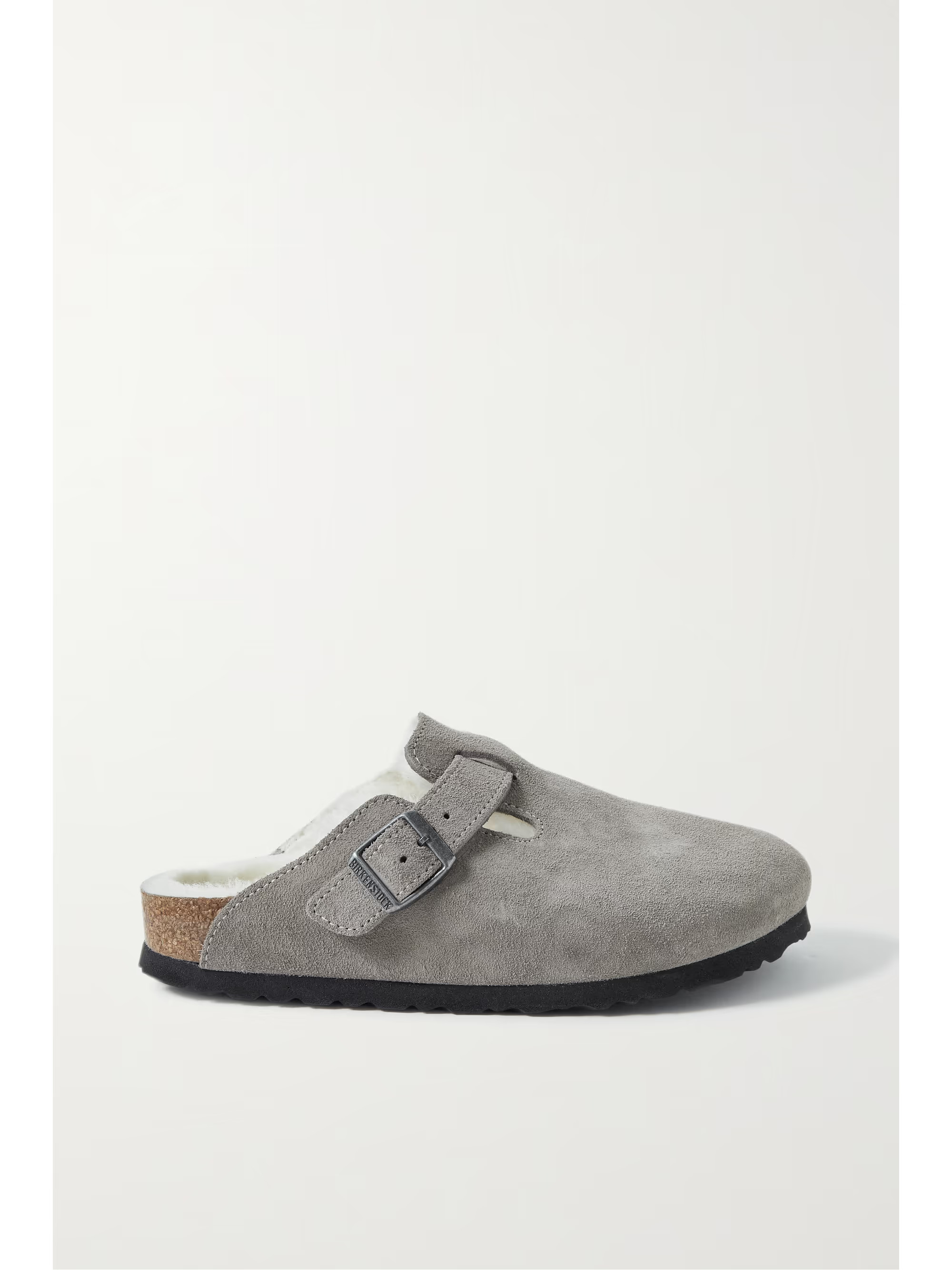 Boston shearling-lined suede slippers | NET-A-PORTER (US)