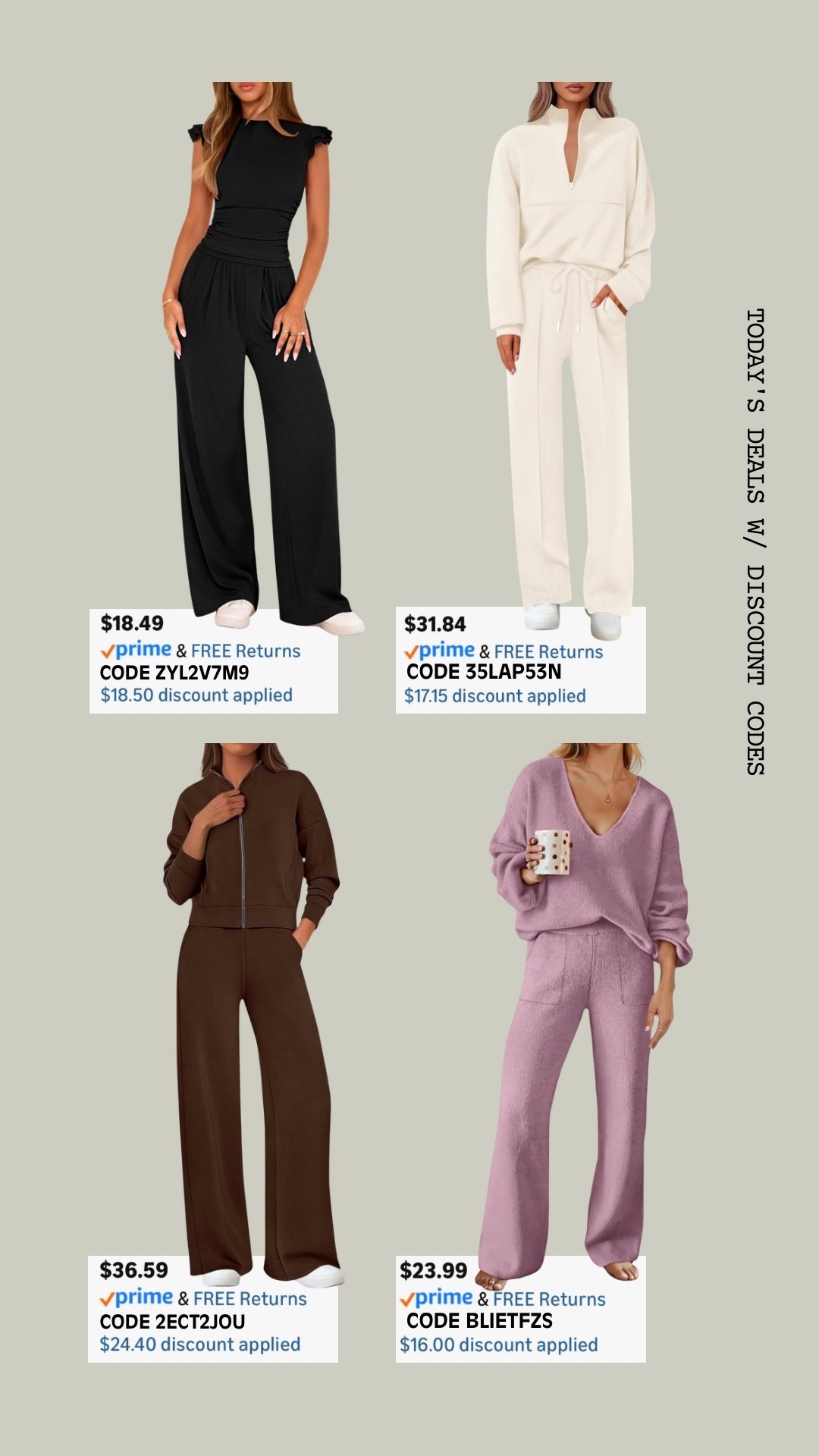 PROMO CODE DEALS ON AMAZON!

Promo codes are entered are on the check out screen where you select payment method. 

Codes & coupons only work for a limited time! If you get an error, it may have maxed the color/size you selected.. so try another one. Sometimes it helps to check out one item at a time! 

SCREENSHOT TO EASILY COPY/PASTE PROMO CODE AT CHECKOUT! 

#affordablestyle #amazonstyle

#LTKFindsUnder50 #LTKootd #LTKSaleAlert