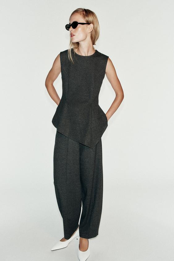SOFT PEPLUM TOP | Zara US