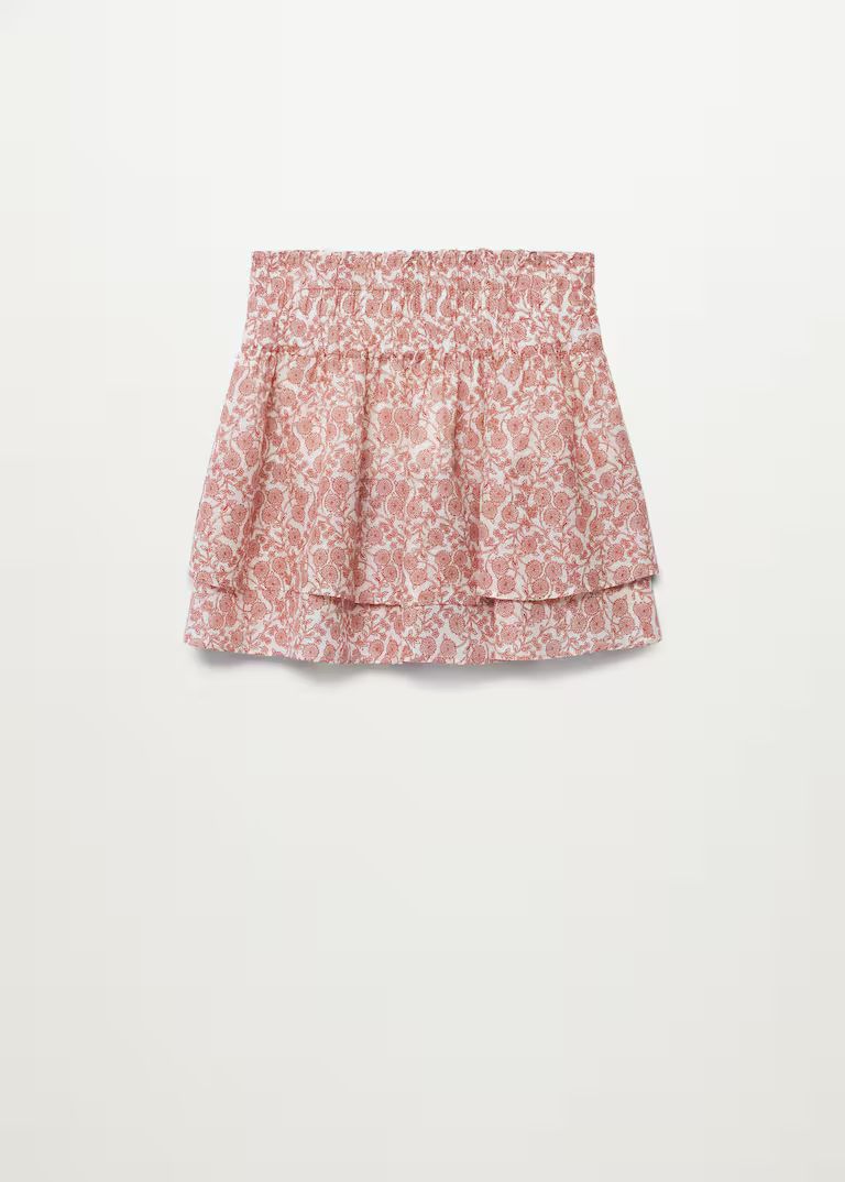 Ruffle printed miniskirt | MANGO (US)