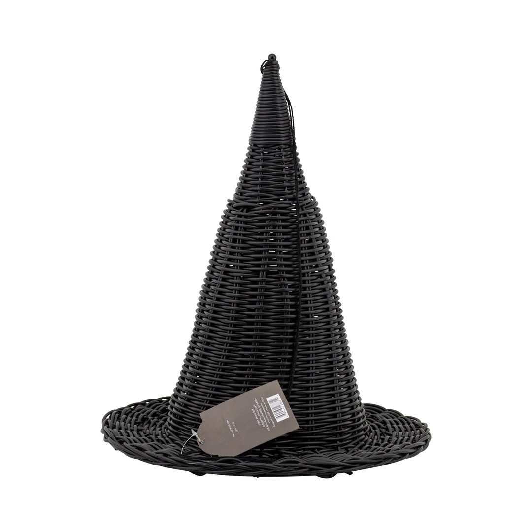 Faux Wicker Woven Witch Hat - 15" | My Mind's Eye
