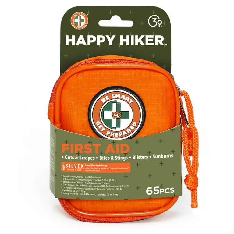Be Smart Get Prepared Outdoor First Aid - Happy Hiker, 65 Pcs - Walmart.com | Walmart (US)