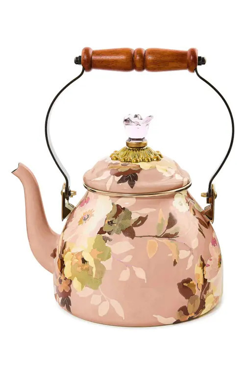 MACKENZIE CHILDS Wild Rose Mauve 2-Quart Tea Kettle at Nordstrom | Nordstrom