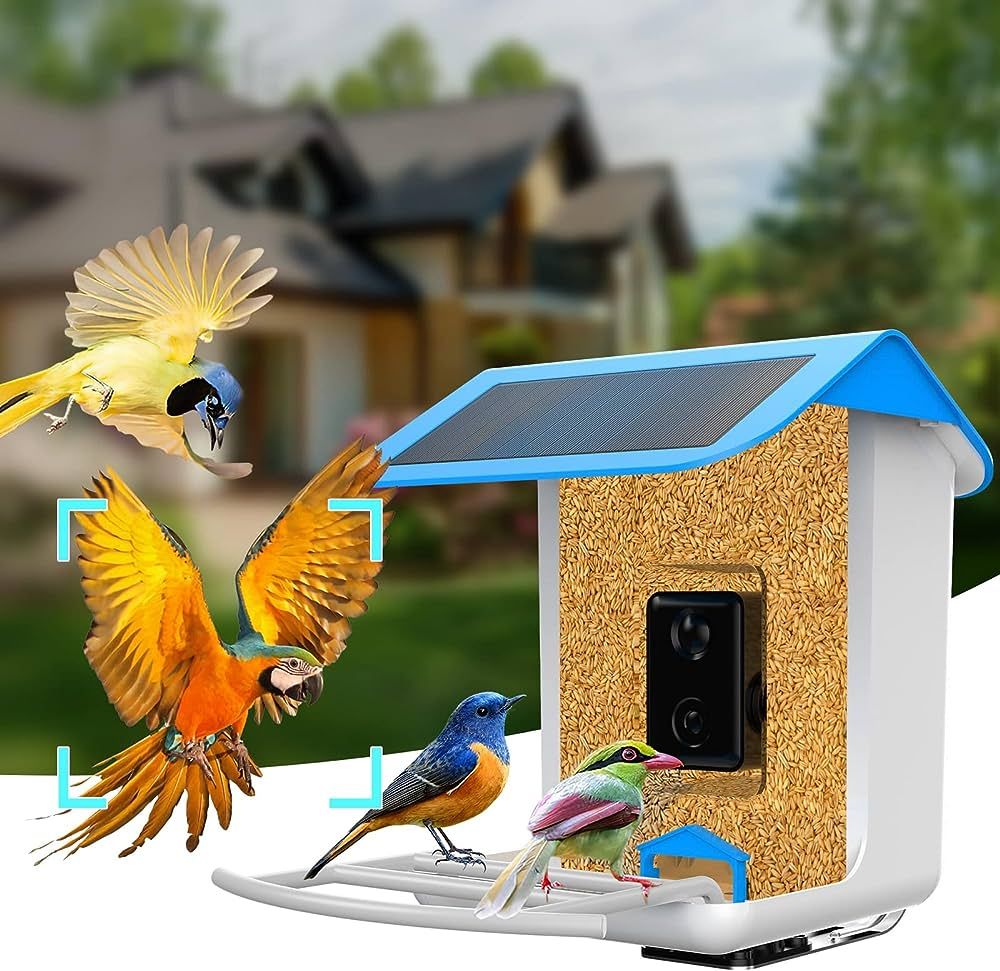 Bird Feeder with Camera-Smart Bird Watcher Camera with Solar Pannel, Auto Capture Bird Videos-AI ... | Amazon (US)