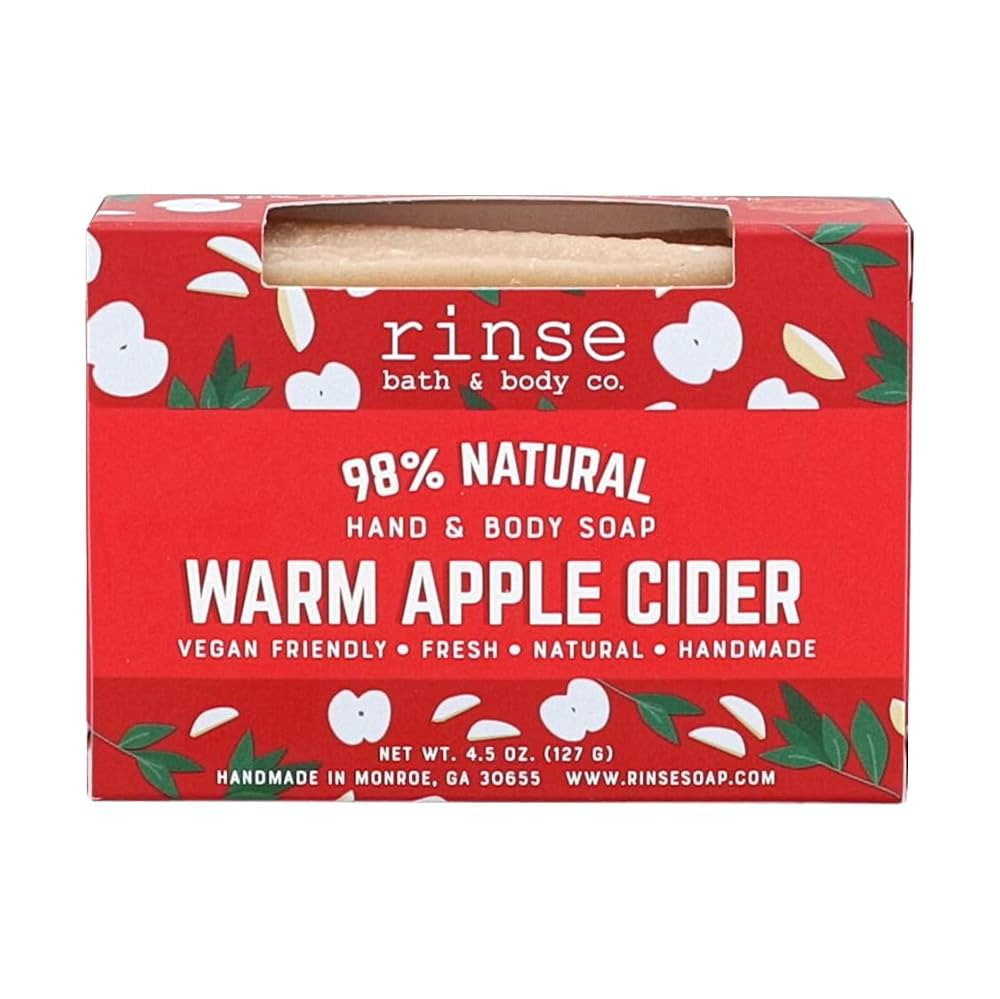 Rinse Bath & Body Warm Apple Soap Bar Handmade Vegan 4.25 oz | Amazon (US)