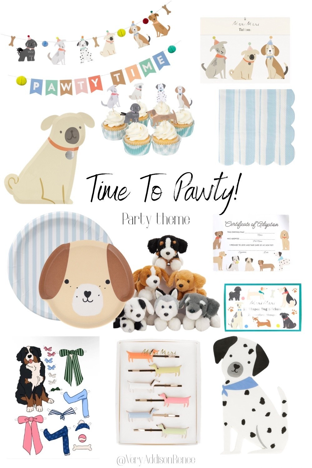 Puppy Birthday Party Theme 🐶 Pawty Time Party Ideas

If you’re planning a dog themed birthday party, this “Time to Pawty” setup is the cutest inspiration. Puppy cupcake toppers, dog plates, pawty banners, plush puppies for an adoption station, and adorable dog party decor make this theme perfect for kids who love dogs.

Perfect for birthday parties, puppy adoption stations, and dog-loving kids.
#Giftguide #Parties

#LTKKids #LTKU #LTKmomlife