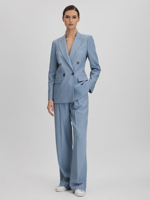 Double Breasted Suit Blazer with TENCEL™ Fibers | Reiss UK