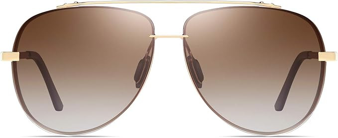 FSK Oversized Classic Aviator Sunglasses with Polarized Lens | Amazon (US)