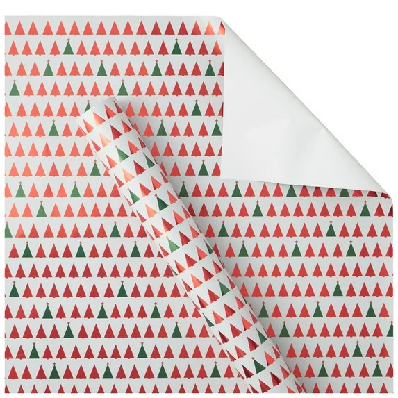 Red and Green Christmas Trees Wrapping Paper, 85 sq ft, by Holiday Time | Walmart (US)