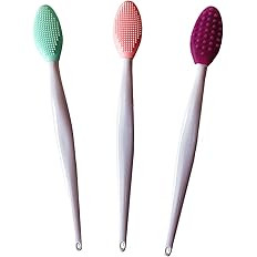 Amazon.com: 3 PCS Lip Scrub Brush, Double-Sided Silicone Exfoliating Lip Brush, Exfoliating Brush... | Amazon (US)