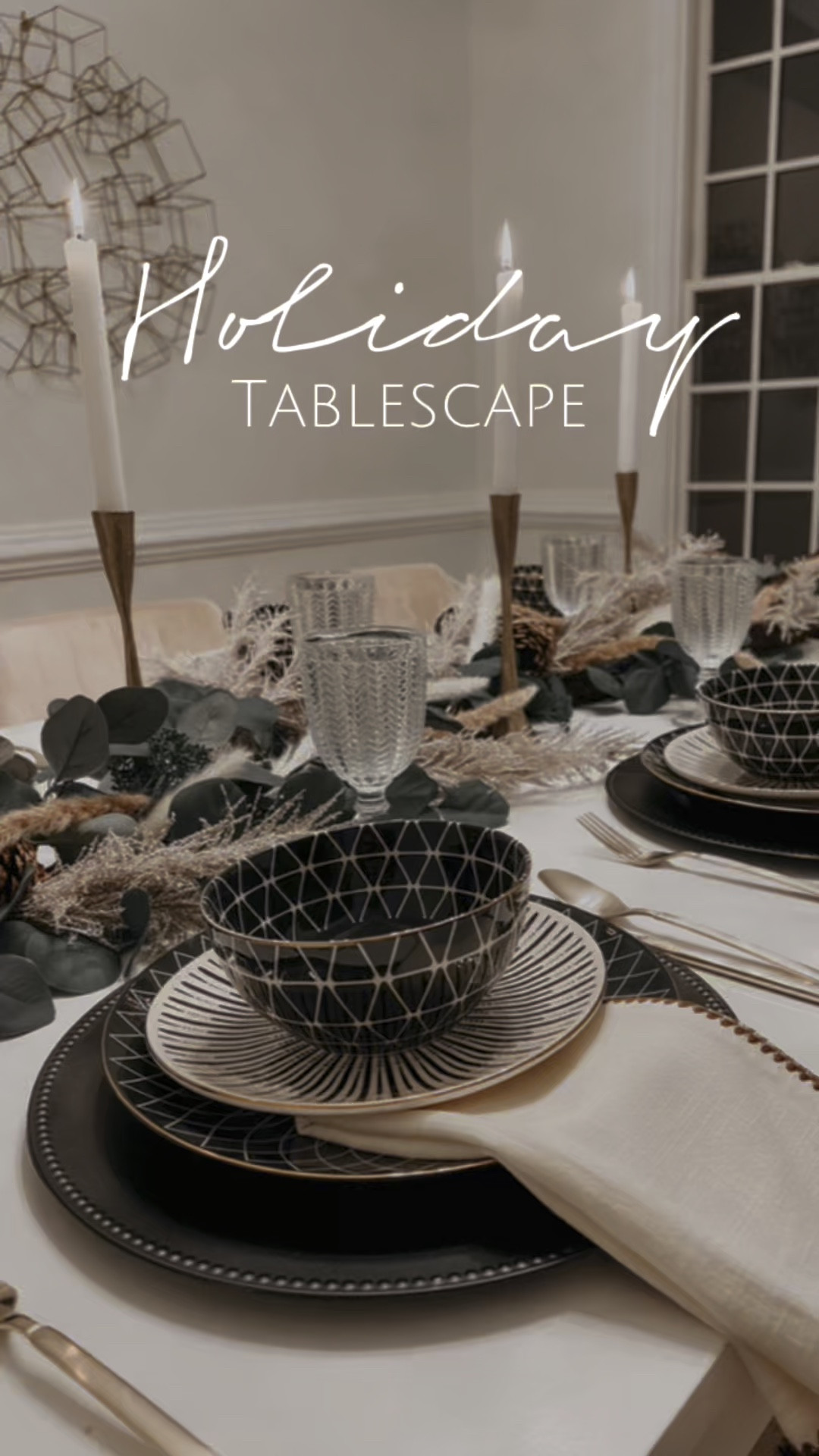 This year’s holiday tablescape is by far my FAVORITE! Anthropology-dupe Dinnerware is from Walmart, dinner napkins and matte / brushed gold  silverware if from Target. Tagging everything from our chandelier to our dinner goblets.  The eucalyptus garland comes without the pampas and stems, those were added separately from Michael’s. Ornaments are also Michael’s from a previous season but any ornament of your choice could work  Dinnerware from Walmart is under $50! Tagging similar napkins from Target as mine are sold out. Tagging similar candle holders as well  

#LTKHoliday #LTKhome #LTKFind