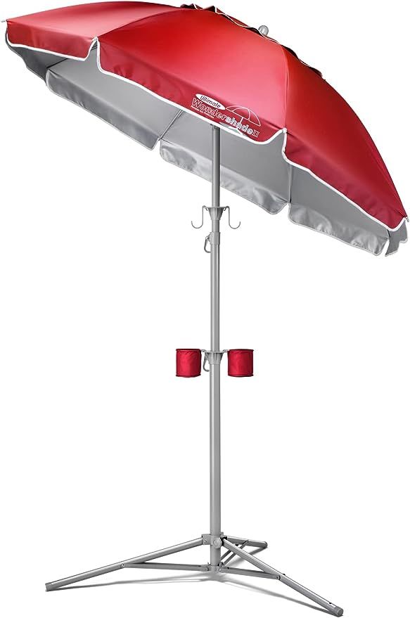 Wondershade Portable Sun Shade Umbrella, Lightweight Adjustable Instant Sun Protection - Red | Amazon (US)