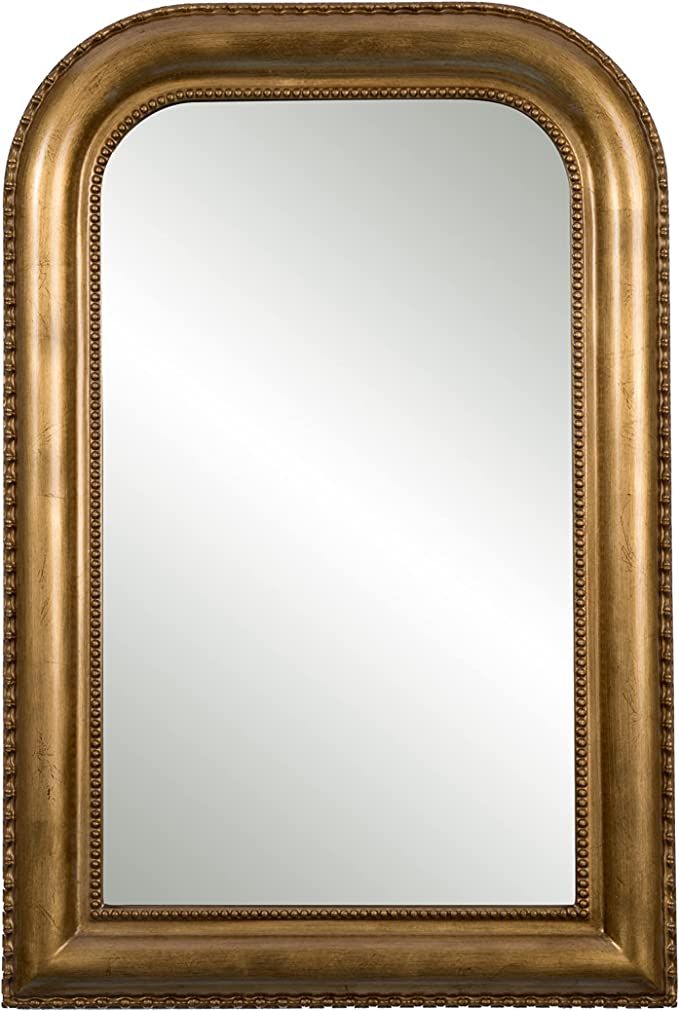 Hamilton Hills 20" x 30" Classic Gold Framed Rich Framed Top Round Corner Mirror | Thick Arched T... | Amazon (US)