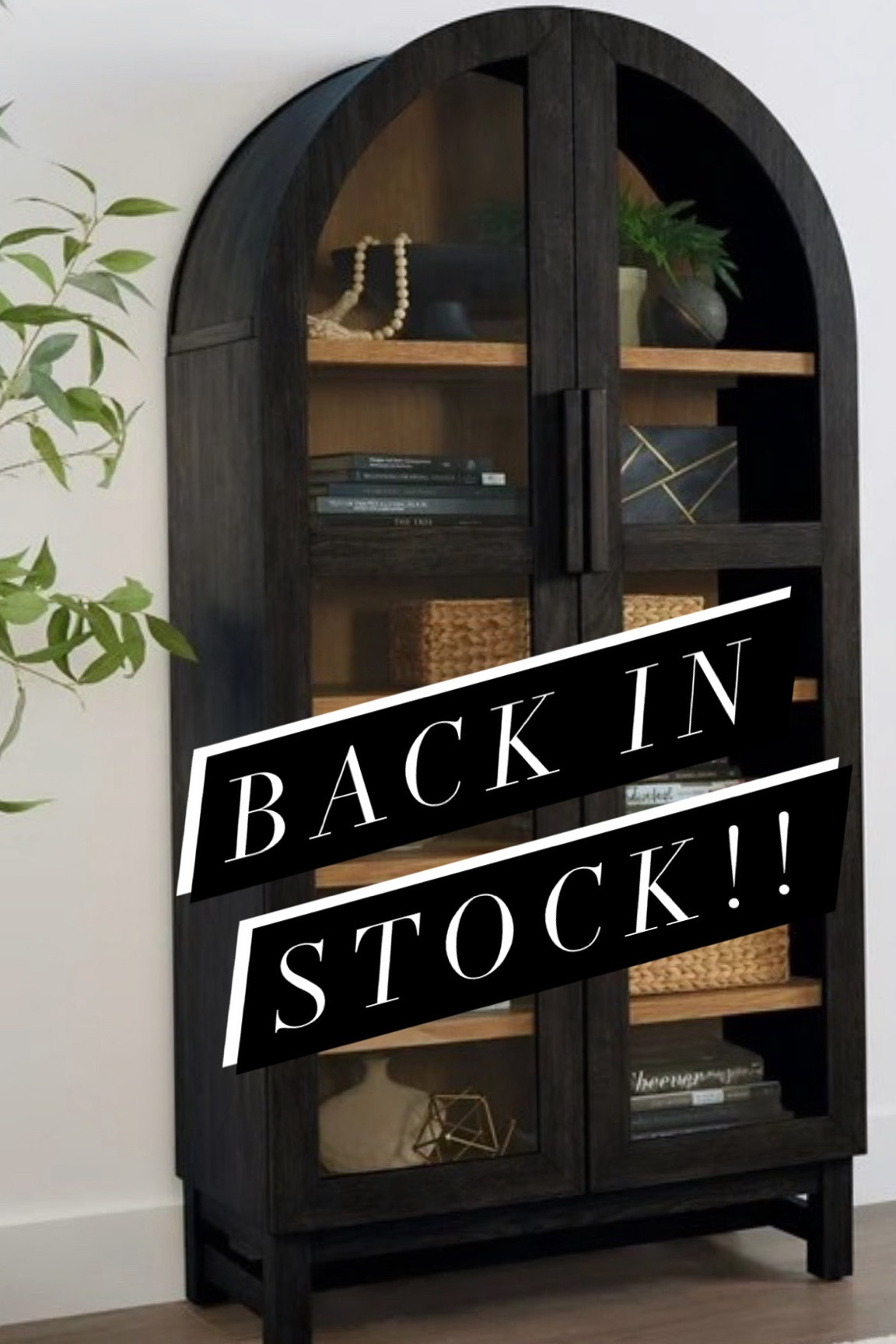 Our arched cabinet from Better homes and gardens in back in stock!!  You won’t find a better price on one of these!!  We love ours!!

Liquor cabinet, storage cabinet, glass doors, arched cabinet.

#walmartfinds

#LTKHome #LTKSaleAlert