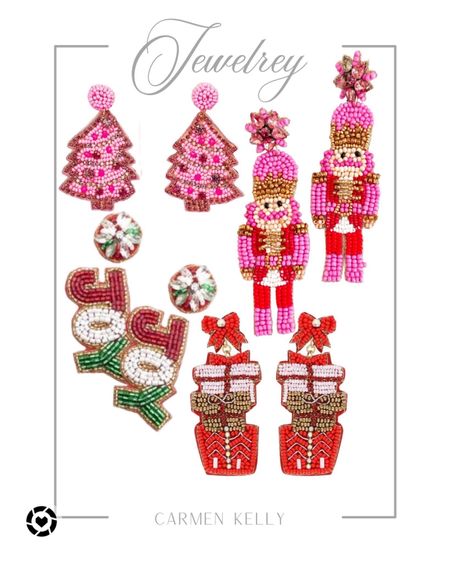 Festive earrings, holiday, Christmas, nutcrackers, Christmas trees, JOY, presents, jewelry, accessories, party

#LTKSeasonal #LTKGiftGuide #LTKHoliday