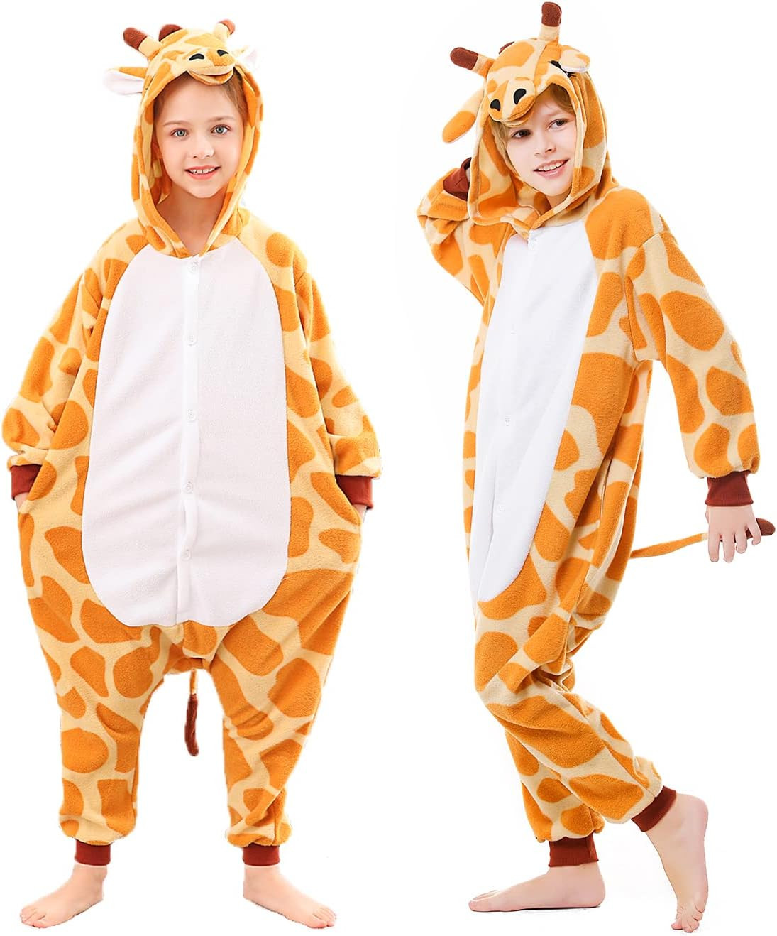 CANASOUR Kids Animal Onesie Halloween Costume Back Zipper Girls Boy Pajamas | Amazon (US)