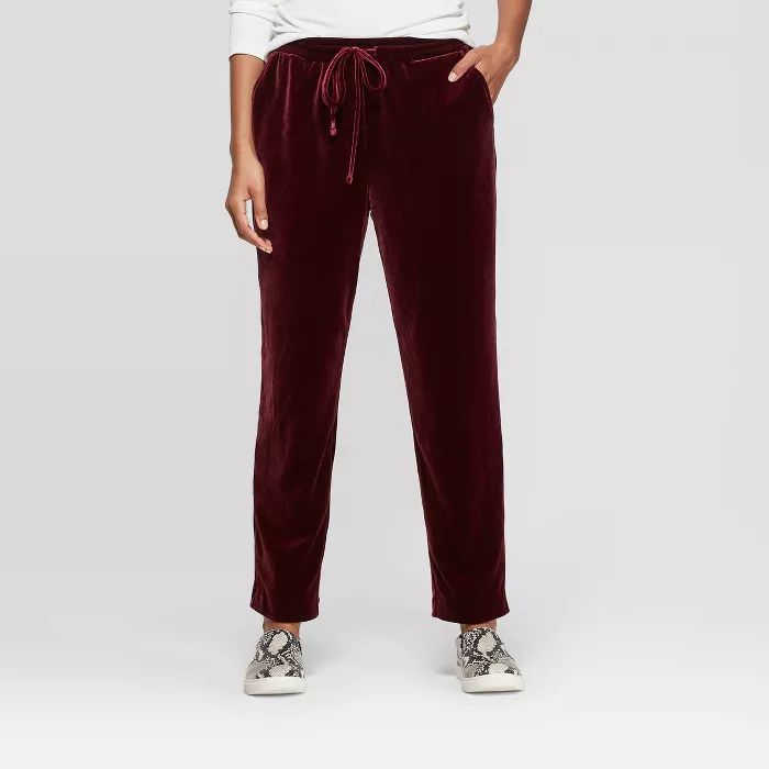 Women's Relaxed Fit High-Rise Velour Jogger Pants - A New Day™ | Target