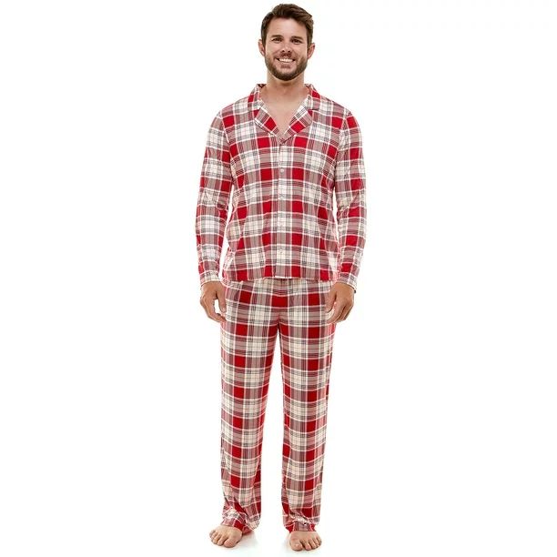 Derek Heart Classic Plaid Matching Family Christmas Pajamas Set, 2-Piece - Walmart.com | Walmart (US)