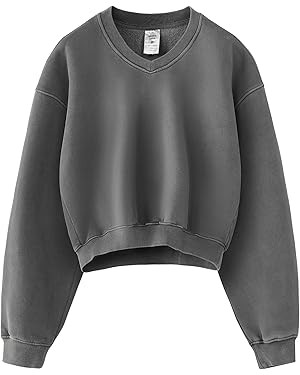 Hatant Sweatshirt for Women Acid Wash Athletic Hoodie Heritage Fleece V-neck Long Sleeve Hoodie F... | Amazon (US)