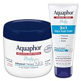 Aquaphor Baby Skin Care Set - Includes 14 Oz. Jar of Advanced Healing Ointment & 3.5 Oz Tube of Diap | Amazon (US)