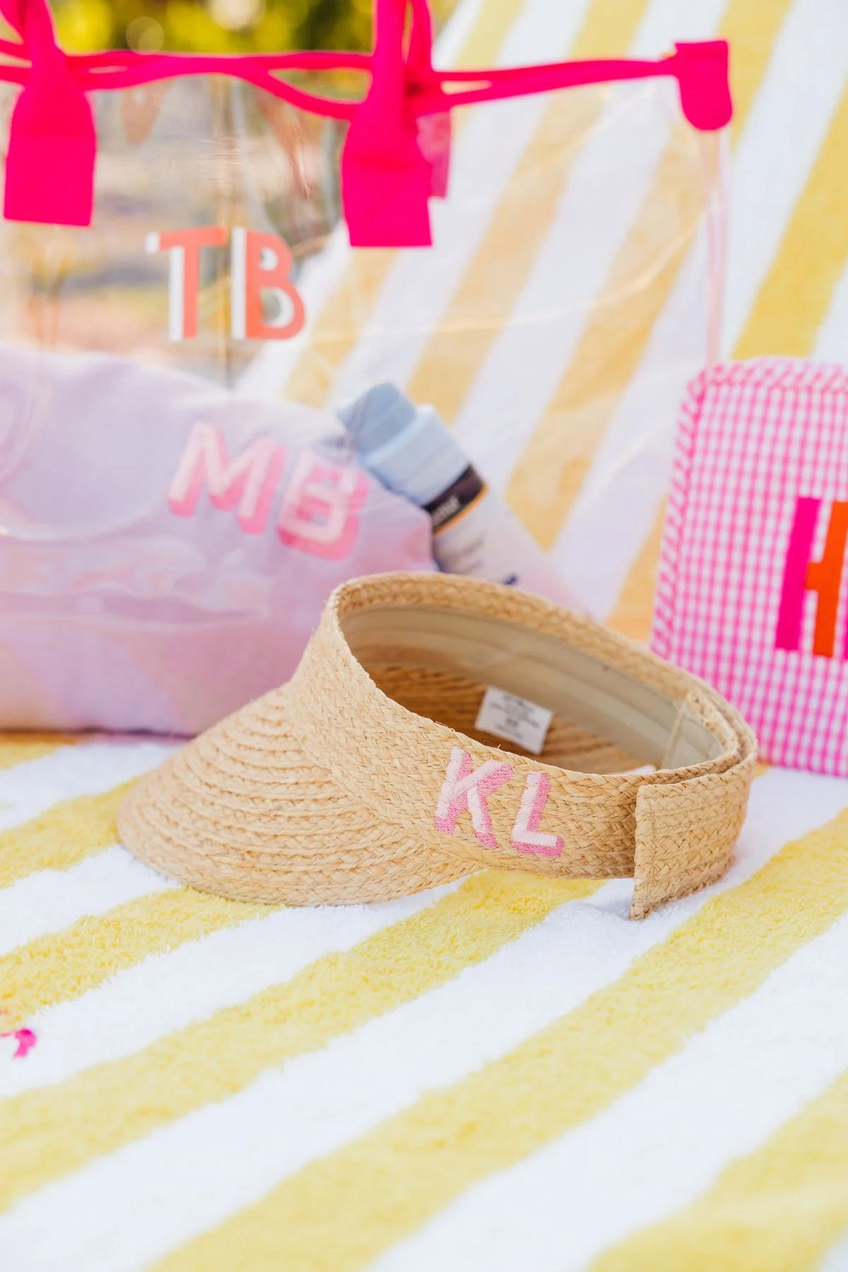 Straw Visor | Sprinkled With Pink