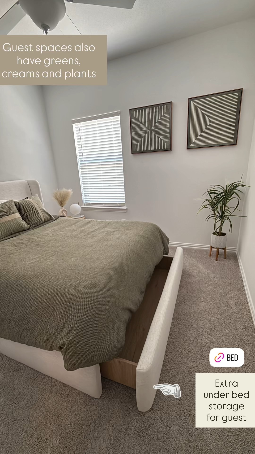 The perfect neutral color bed with under bed storage drawers. Great for guest room and primary room.

#LTKHome