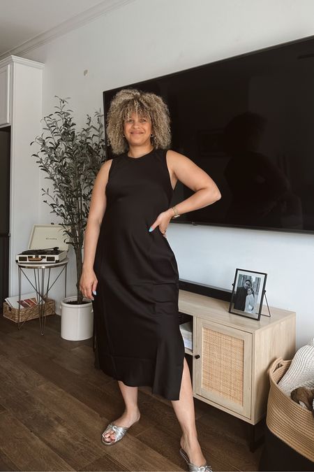 The satin midi dress of my dreams - wearing a size large. Linking this gorgeous LBD along with some other summer picks! 

@Walmart @WalmartFashion @shop.ltk #liketkit #WalmartFashion #WalmartPartner

