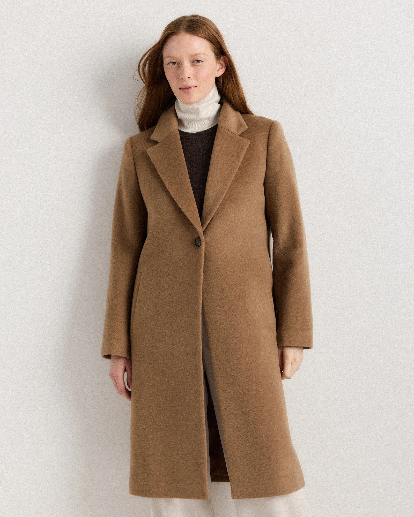 Wool Cashmere Classic Single-Breasted Coat | Quince