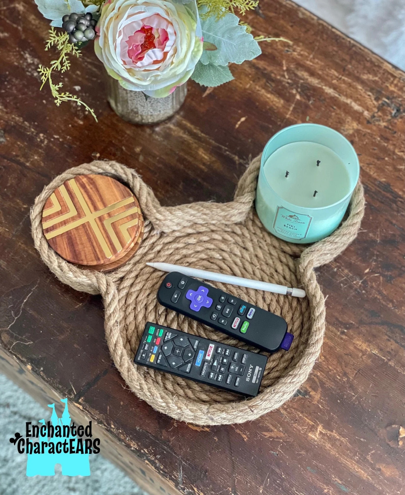 Mickey Rope Tray Mouse Mickey Basket Tray Rustic Rope Tray | Etsy | Etsy (CAD)