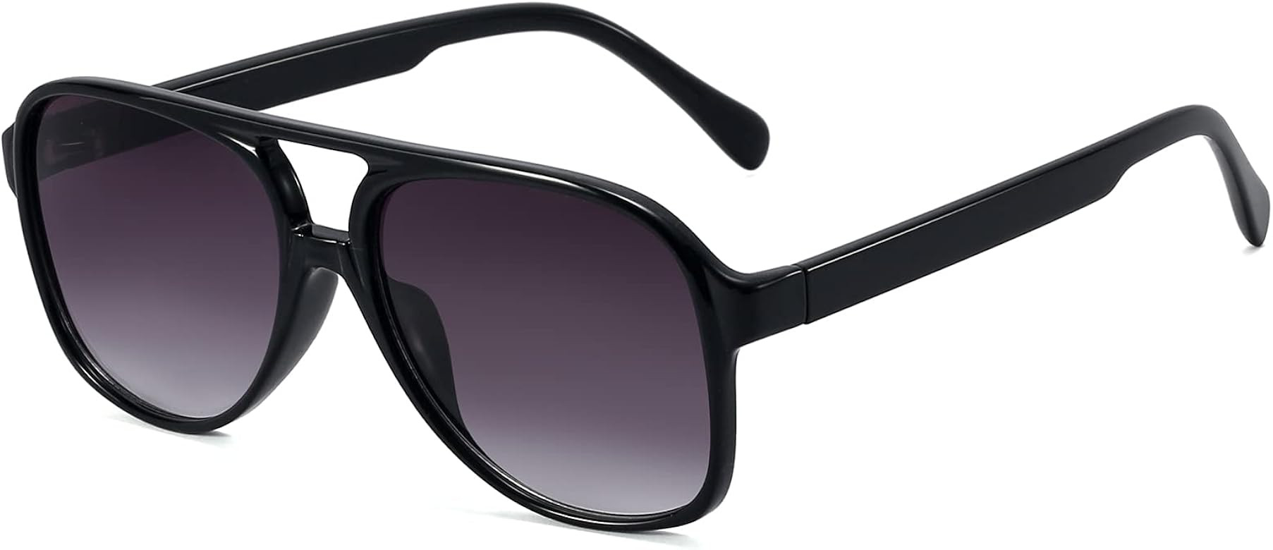 OSAGAMA Vintage Retro Sunglasses 70s Yellow Tinted Aviator Large Sun Glasses for Women | Amazon (US)