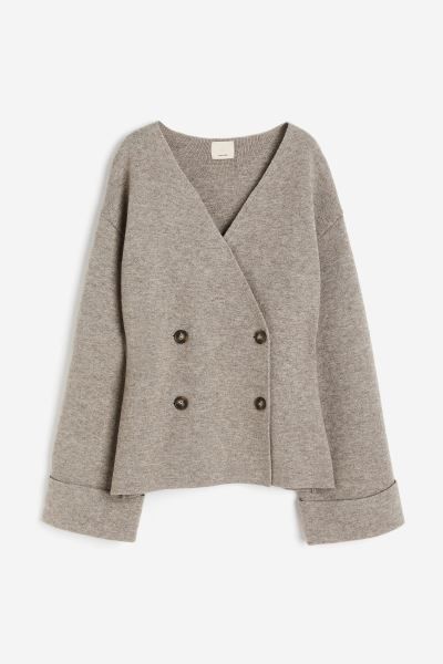 Double-breasted wool cardigan | H&M (UK, MY, IN, SG, PH, TW, HK)