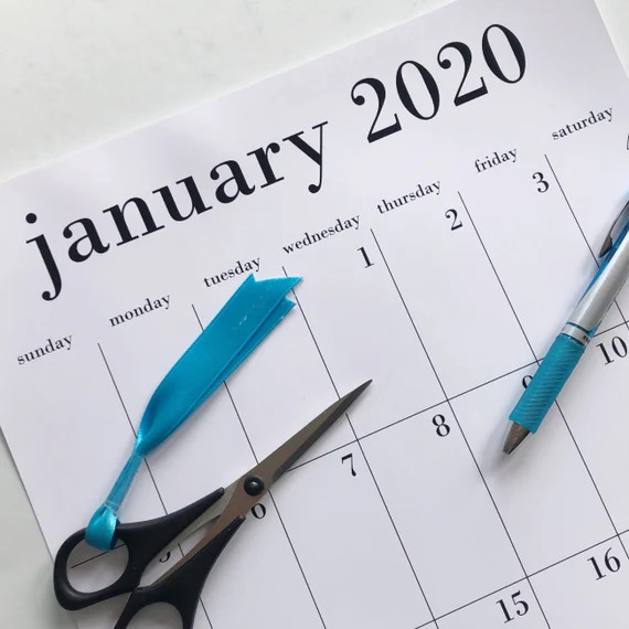 2020 wall calendar with option to add magnet | Etsy (US)