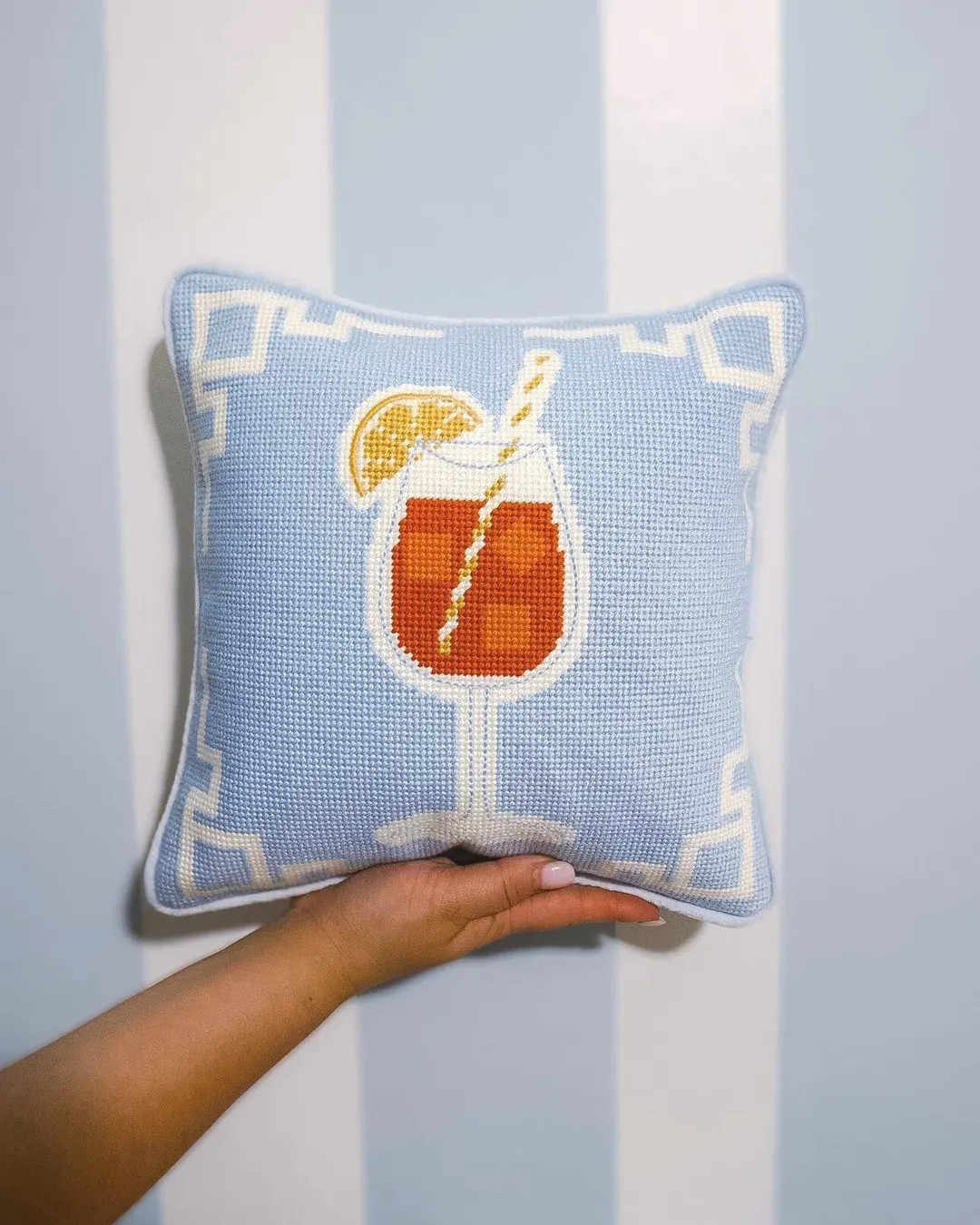 Aperol Spritz Needlepoint Pillow - Etsy | Etsy (Global)