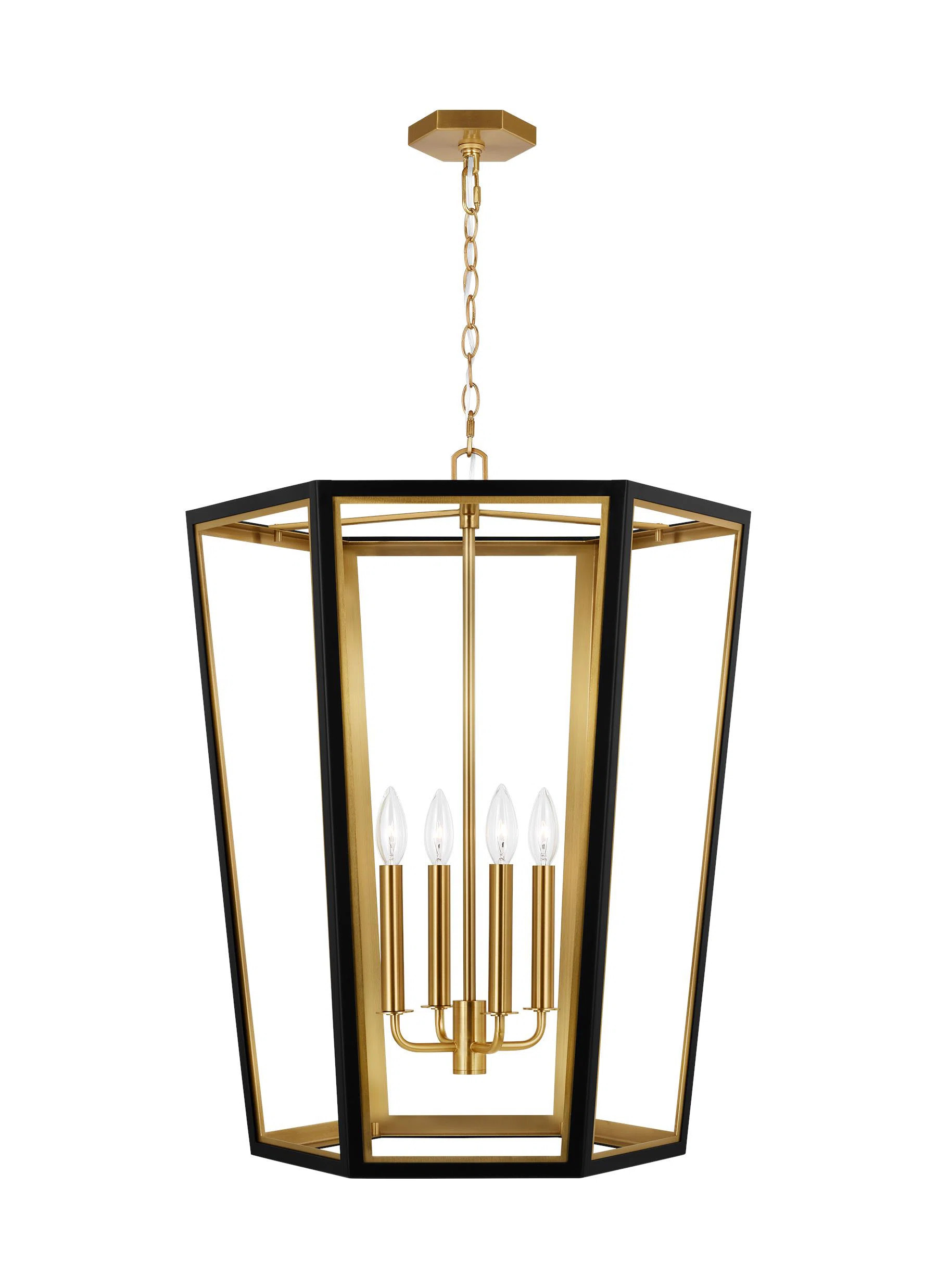 4 Light Metal Dimmable Lantern Chandelier | Birch Lane